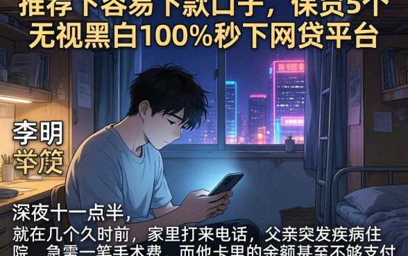 推荐下容易下款的口子，概览5个无视黑白100%秒下网贷平台