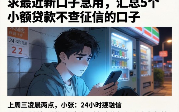 求最近新口子急用，汇总5个小额贷款不查征信的口子