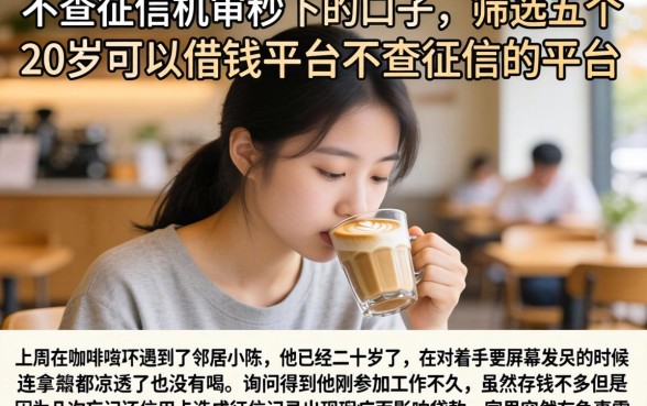 不查征信机审秒下的口子，筛选五个20岁可以借钱平台不查征信的平台