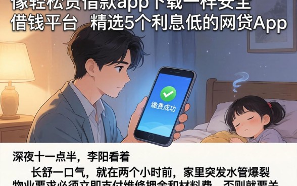像轻松贷借款app下载一样安全的借钱平台，精选5个利息低的网贷app