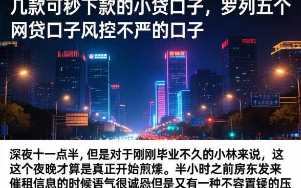 几款可秒下款的小贷口子，罗列五个网贷口子风控不严的口子