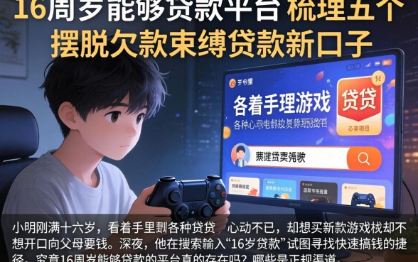 16周岁能够贷款的平台，梳理五个摆脱欠款束缚贷款新口子