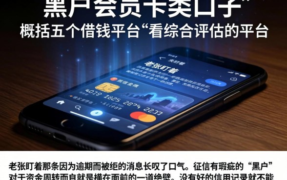 黑户会员卡类的口子，概括五个借钱平台不看综合评估的平台