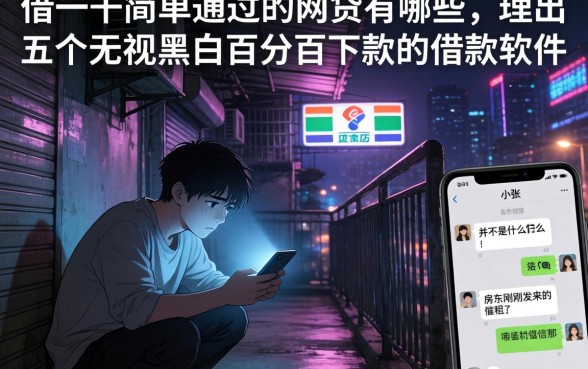 借一千简单通过的网贷有哪些，理出五个无视黑白百分百下款的借款软件