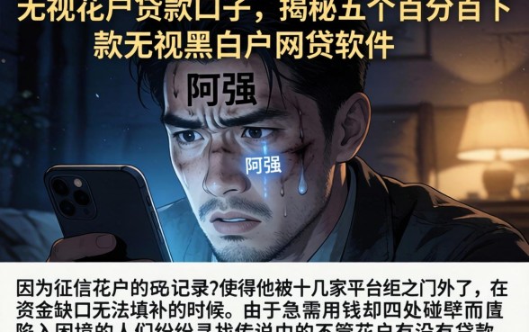 无视花户的贷款口子，揭秘五个百分百下款无视黑白户网贷软件