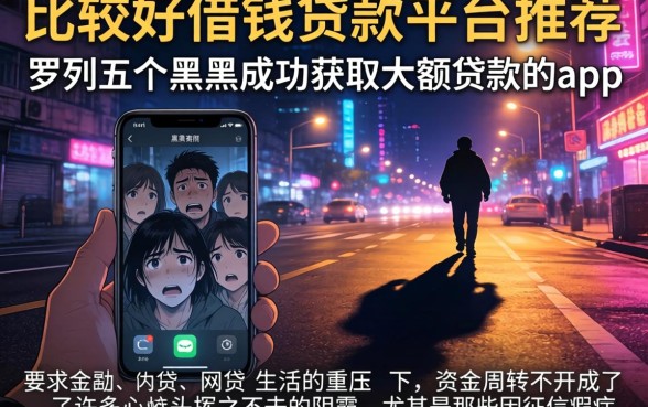 比较好借钱的贷款平台推荐，罗列五个黑户成功获取大额贷款的app