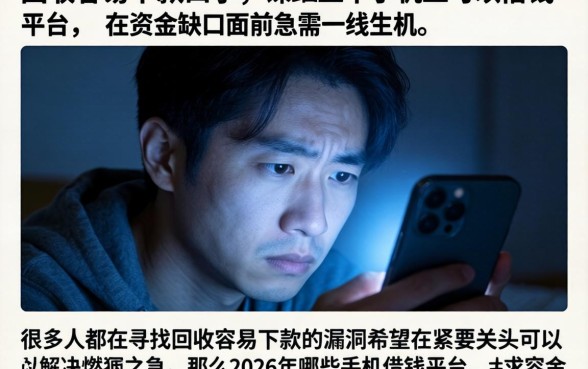回收容易下款的口子，详细阐述五个手机上可以借钱的平台