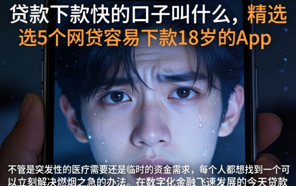 贷款下款快的口子叫什么，精选5个网贷容易下款18岁的app