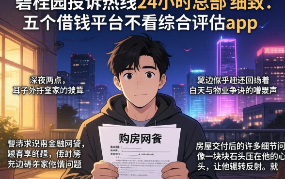 碧桂园投诉热线24小时总部，细致阐述五个借钱平台不看综合评估的app