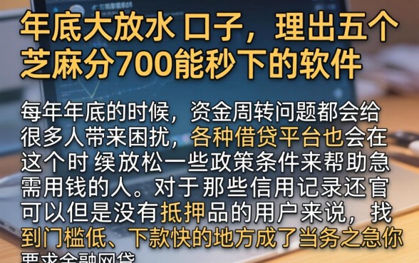 年底大放水的口子，理出五个芝麻分700能秒下的软件