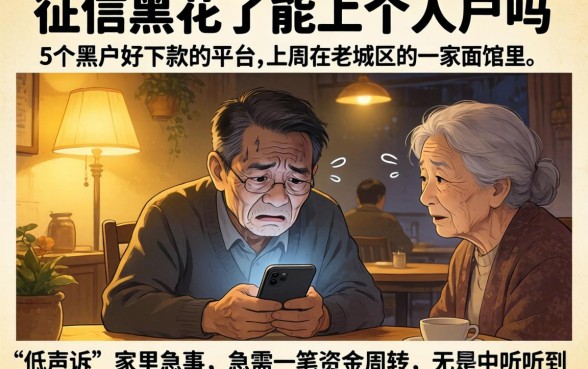 征信黑花了能上个人户吗，详细阐述5个黑户好下款的平台