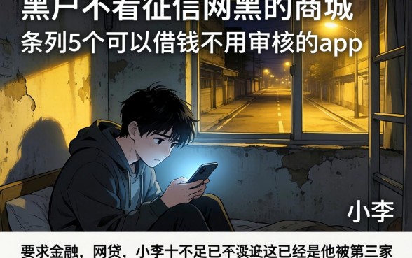 黑户不看征信网黑的商城，条列5个可以借钱不用审核的app