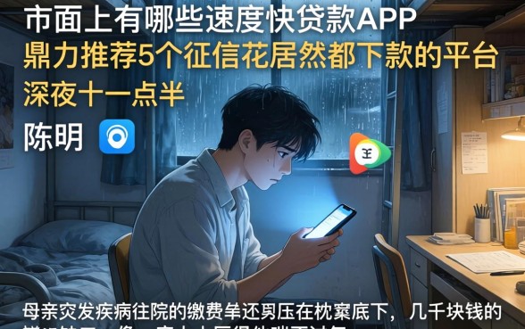 市面上有哪些速度快的贷款APP,鼎力推荐5个征信花居然都下款的平台