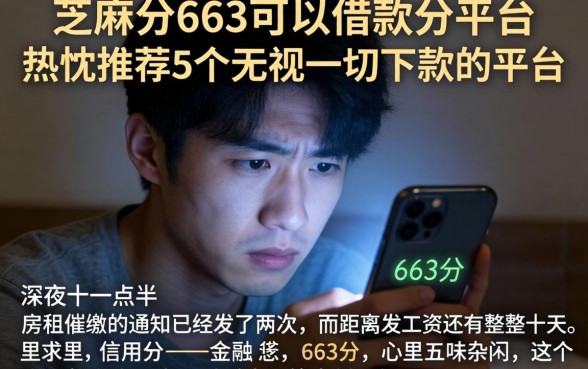 芝麻分663可以借款的平台，热忱推荐5个无视一切下款的平台