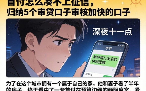首付怎么凑不上征信，归纳5个审贷口子审核加快的口子