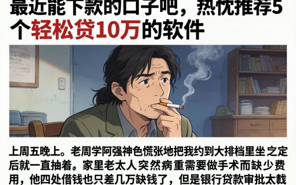 最近能下款的口子吧，热忱推荐5个轻松贷10万的软件