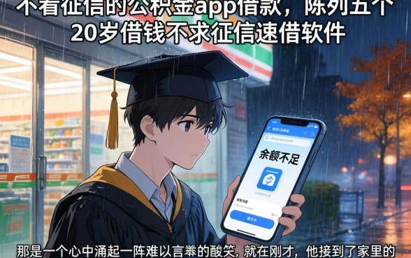 不看征信的公积金app借款，陈列五个20岁借钱不求征信速借软件