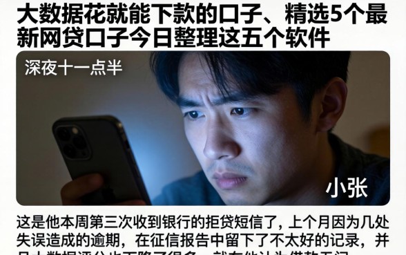 大数据花就能下款的口子，精选5个最新网贷口子今日整理这五个软件