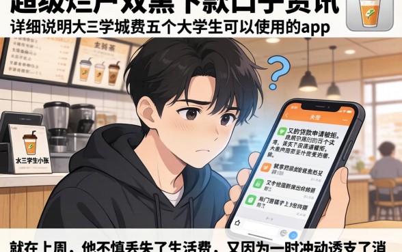 超级烂户双黑下款口子资讯，详尽说明五个大学生可以使用的app