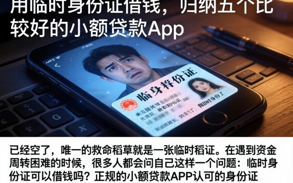 用临时身份证借钱，归纳五个比较好的小额贷款app