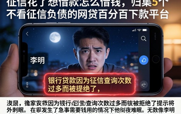 征信花了想借款怎么借钱，归集5个不看征信负债的网贷百分百下款平台