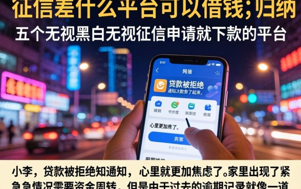 征信差什么平台可以借钱，归纳五个无视黑白无视征信申请就下款的平台