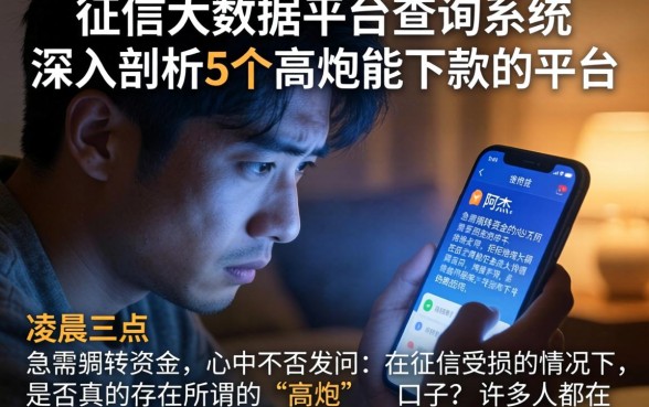 征信大数据平台查询系统,深入剖析5个高炮能下款的平台