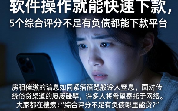 软件操作就能快速下款，详细阐述5个综合评分不足有负债都能下款平台