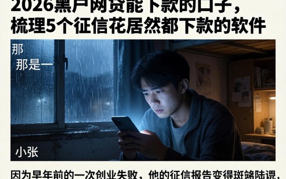 2026黑户网贷能下款的口子，梳理5个征信花居然都下款的软件