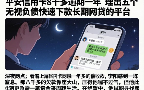 平安信用卡8千多逾期一年，理出五个无视负债快速下款长期网贷的平台