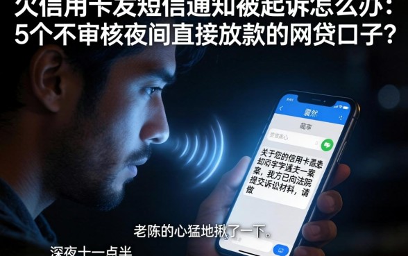 欠信用卡发短信通知被起诉怎么办，详尽说明5个不审核夜间直接放款的网贷口子