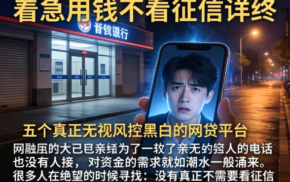 着急用钱不看征信，详尽说明五个真正无视风控黑白的网贷平台
