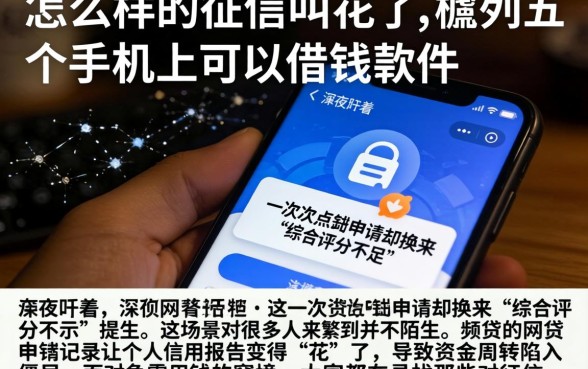 怎么样的征信叫花了，胪列五个手机上可以借钱的软件