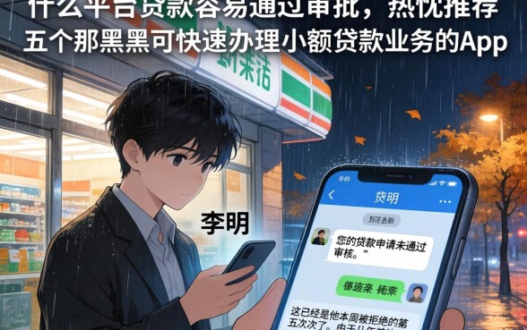什么平台贷款容易通过审批，热忱推荐五个黑户可快速办理小额贷款业务的app
