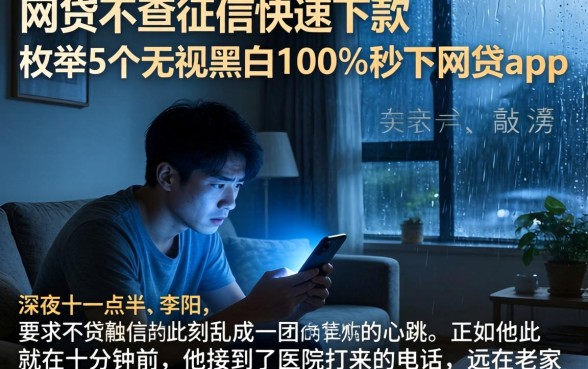 网贷不查征信快速下款，枚举5个无视黑白100%秒下网贷app