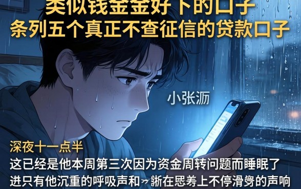类似钱金金好下的口子，条列五个真正不查征信的贷款口子