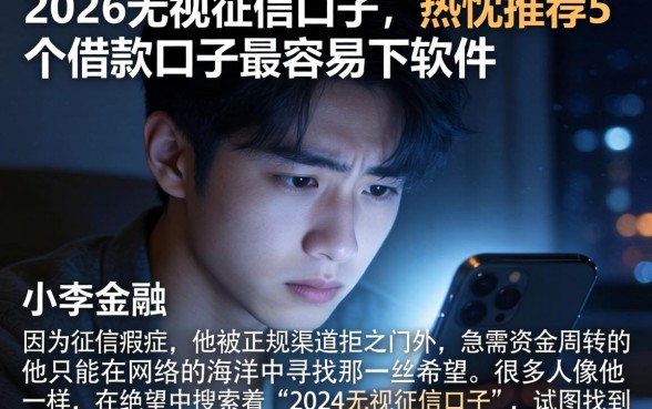 2026无视征信口子，热忱推荐5个借款口子最容易下软件