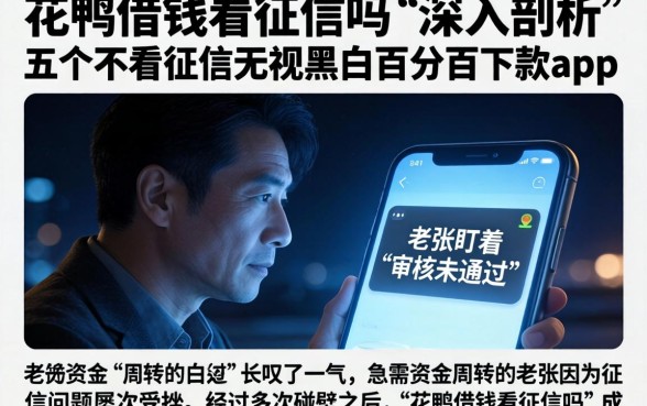 花鸭借钱看征信吗，深入剖析五个不看征信无视黑白百分百下款app