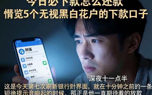 今日必下款怎么还款，概览5个无视黑白花户的下款口子