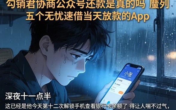 勾销君协商公众号还款是真的吗，胪列五个无忧速借当天放款的app