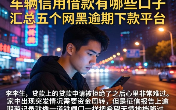 车辆信用借款有哪些口子，汇总五个网黑逾期下款平台