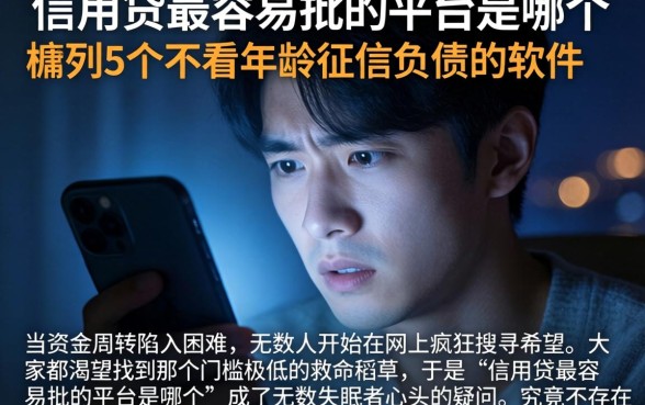 信用贷最容易批的平台是哪个，胪列5个不看年龄征信负债的软件