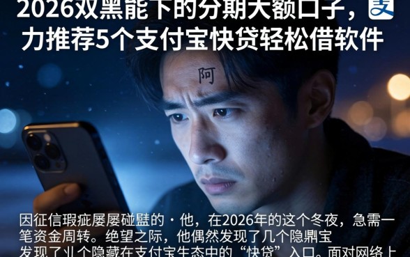 2026双黑能下的分期大额口子，鼎力推荐5个支付宝快贷轻松借软件