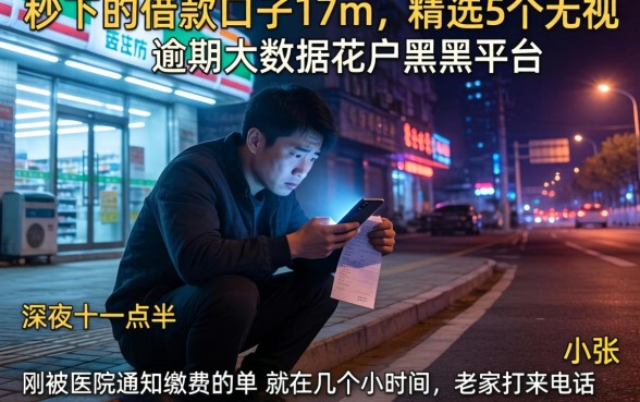 秒下的借款口子17m，精选5个无视逾期大数据花户黑户平台