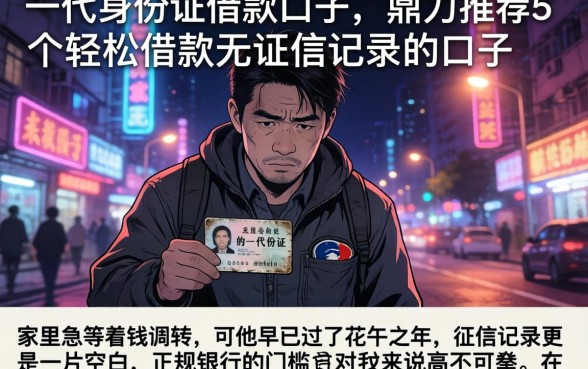 一代身份证借款口子，鼎力推荐5个轻松借款无征信记录的口子