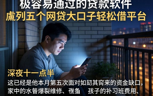 极容易通过的贷款软件，胪列五个网贷大口子轻松借平台