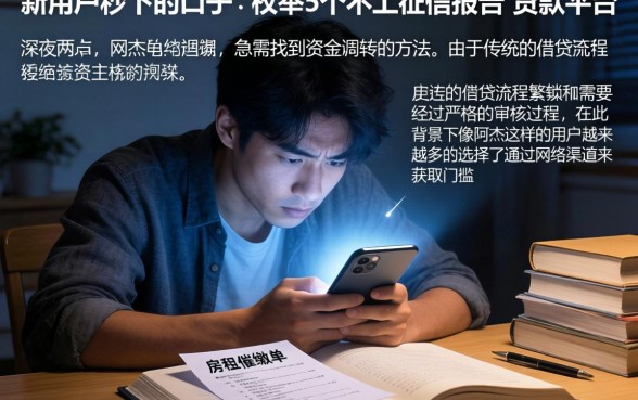 新用户秒下的口子，枚举5个不上征信报告的贷款平台