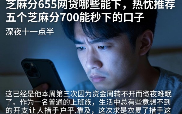 芝麻分655网贷哪些能下，热忱推荐五个芝麻分700能秒下的口子