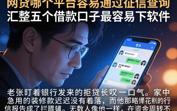 网贷哪个平台容易通过征信查询，汇整五个借款口子最容易下软件