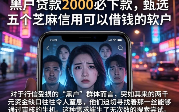 黑户贷款2000必下款，甄选五个芝麻信用可以借钱的软件